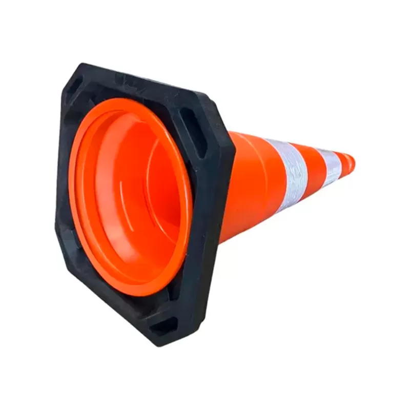 Cone de Sinalização Balizador Com Base Pesada T-TOP