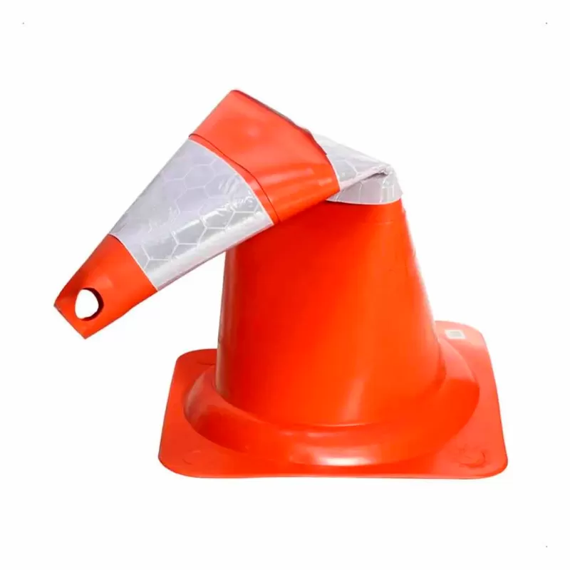 Cone de Sinalização Flexível com Faixa Auto Adesiva 75cm