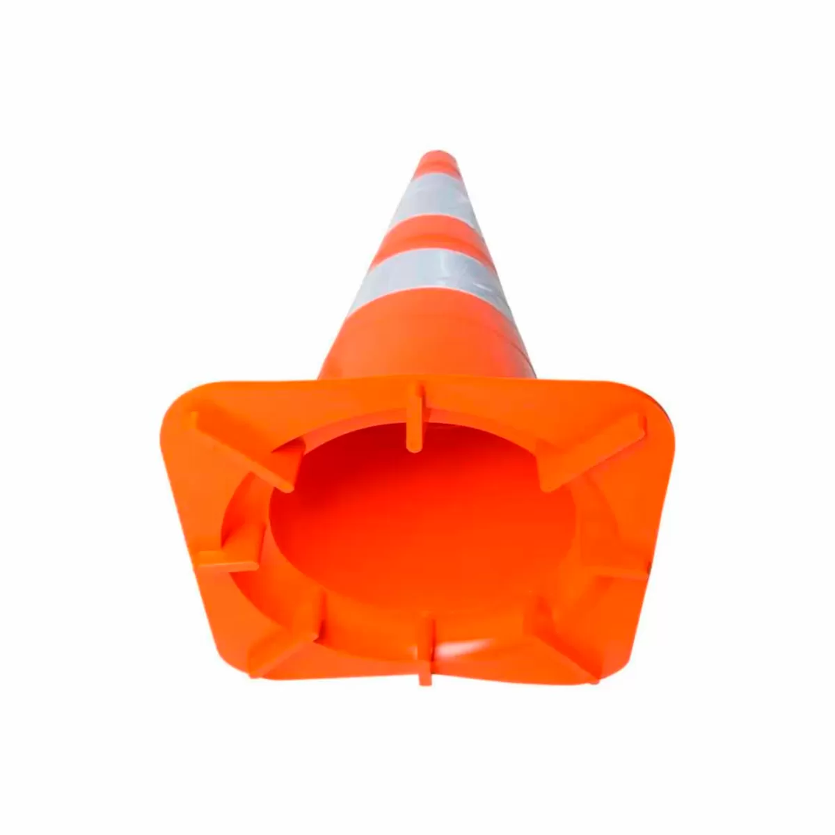 Cone de Sinalização Rígido Laranja e Branco Sem Faixa Refletiva 75cm
