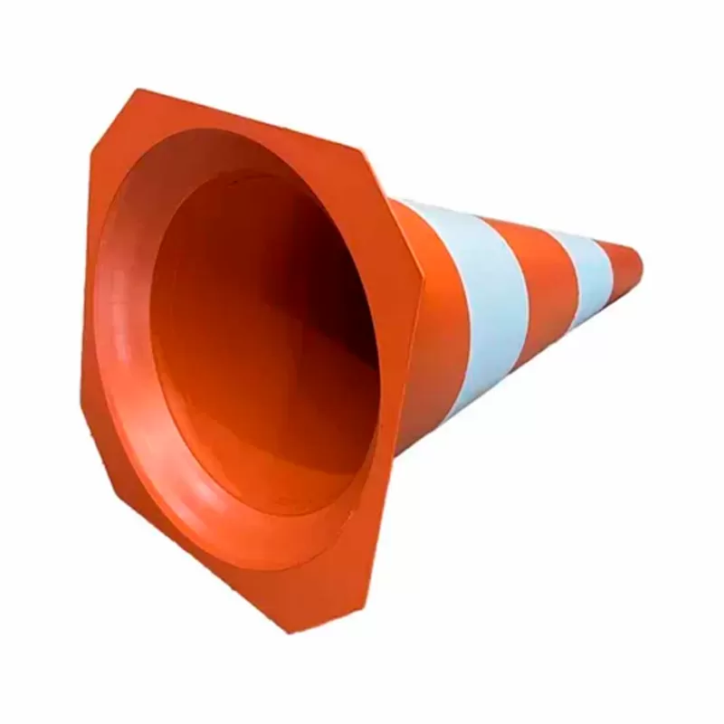 Cone de Sinalização Rígido Laranja e Branco Com Faixa Refletiva 75cm