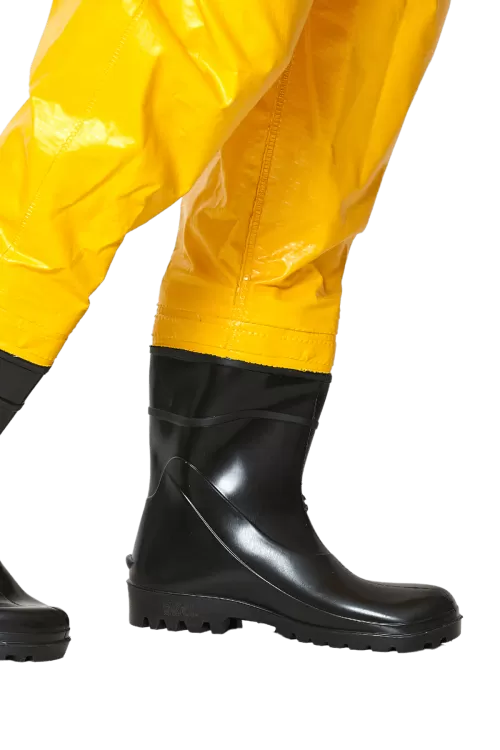 MACACÃO SANEAMENTO AMARELO COM LUVA e BOTA CA 28445