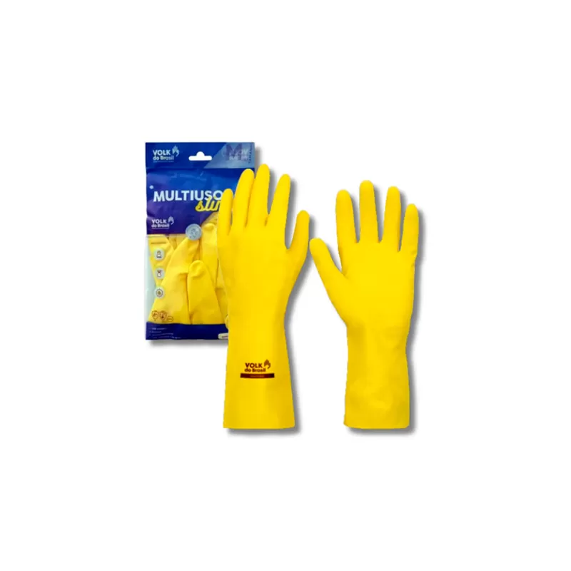 Luva Látex Multiuso Slim Amarela CA 38310
