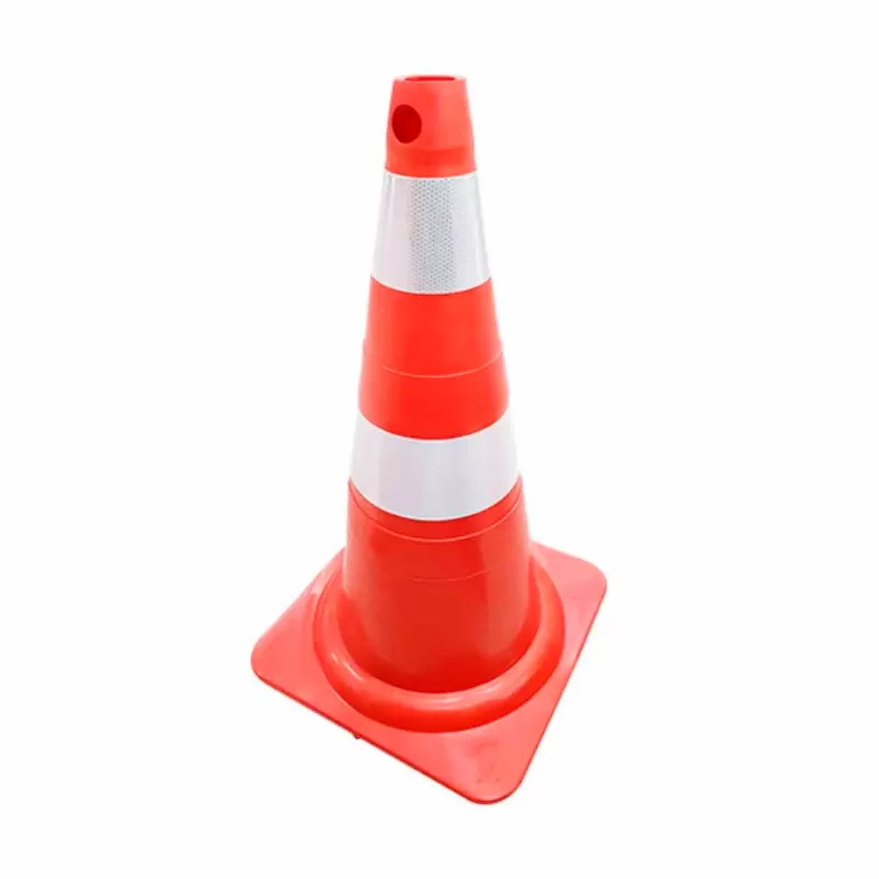 Cone De Sinalização Flexível Com Faixa Auto Adesiva 75cm