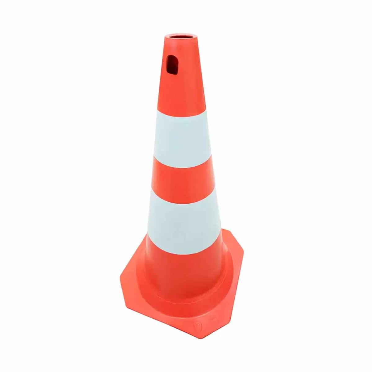 Cone de Sinalização Rígido Laranja e Branco Sem Faixa Refletiva 75cm