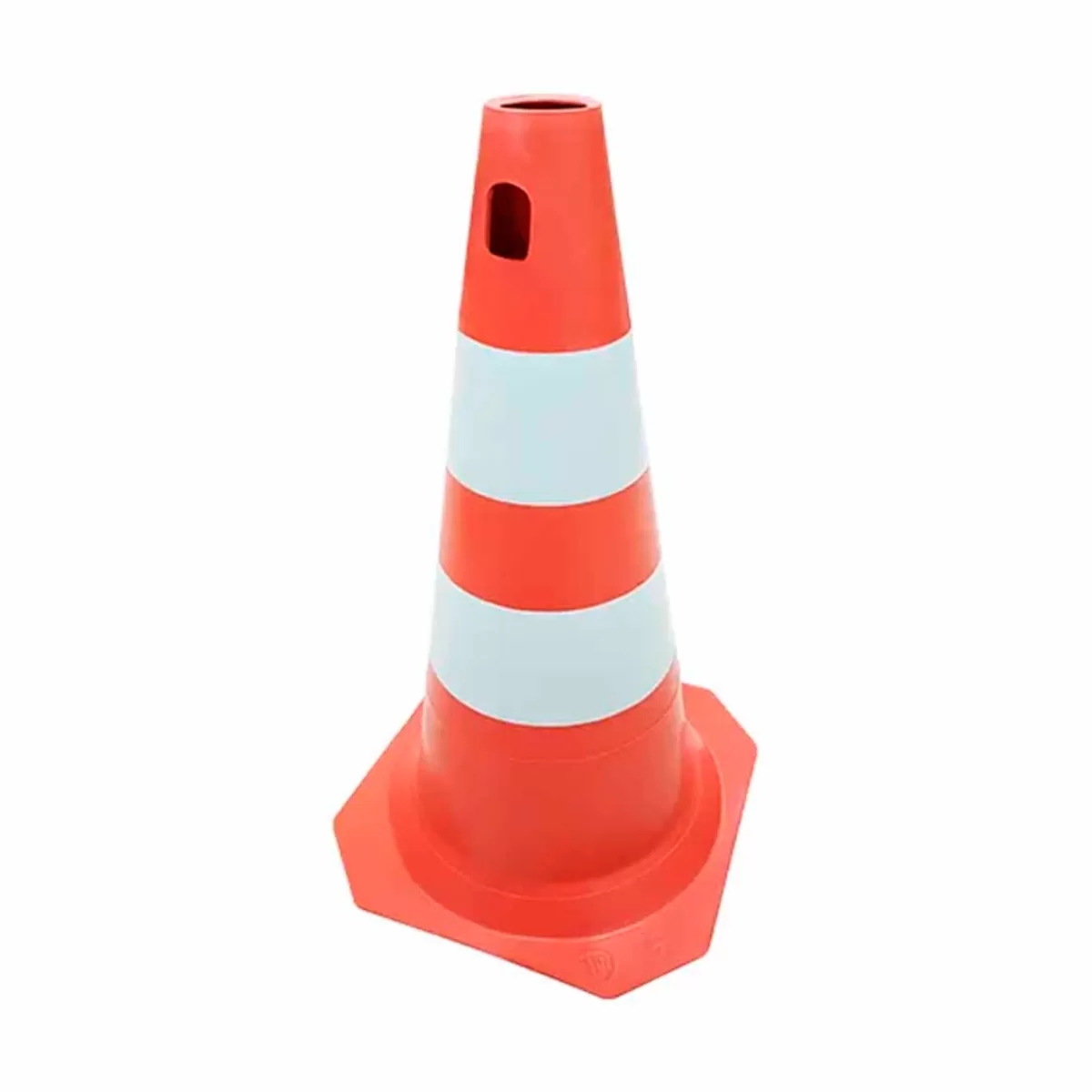 Cone De Sinalização Rígido Laranja E Branco Sem Faixa Refletiva 50cm