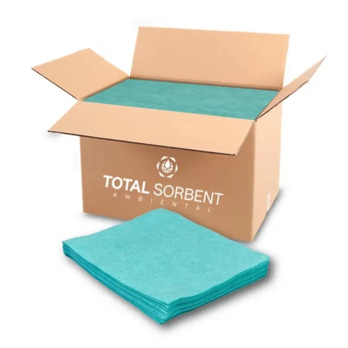Manta Absorvente Total Sorbent Verde Para Liquido Químico 4,00 Mm X 280,00 Mm X 330,00 Mm